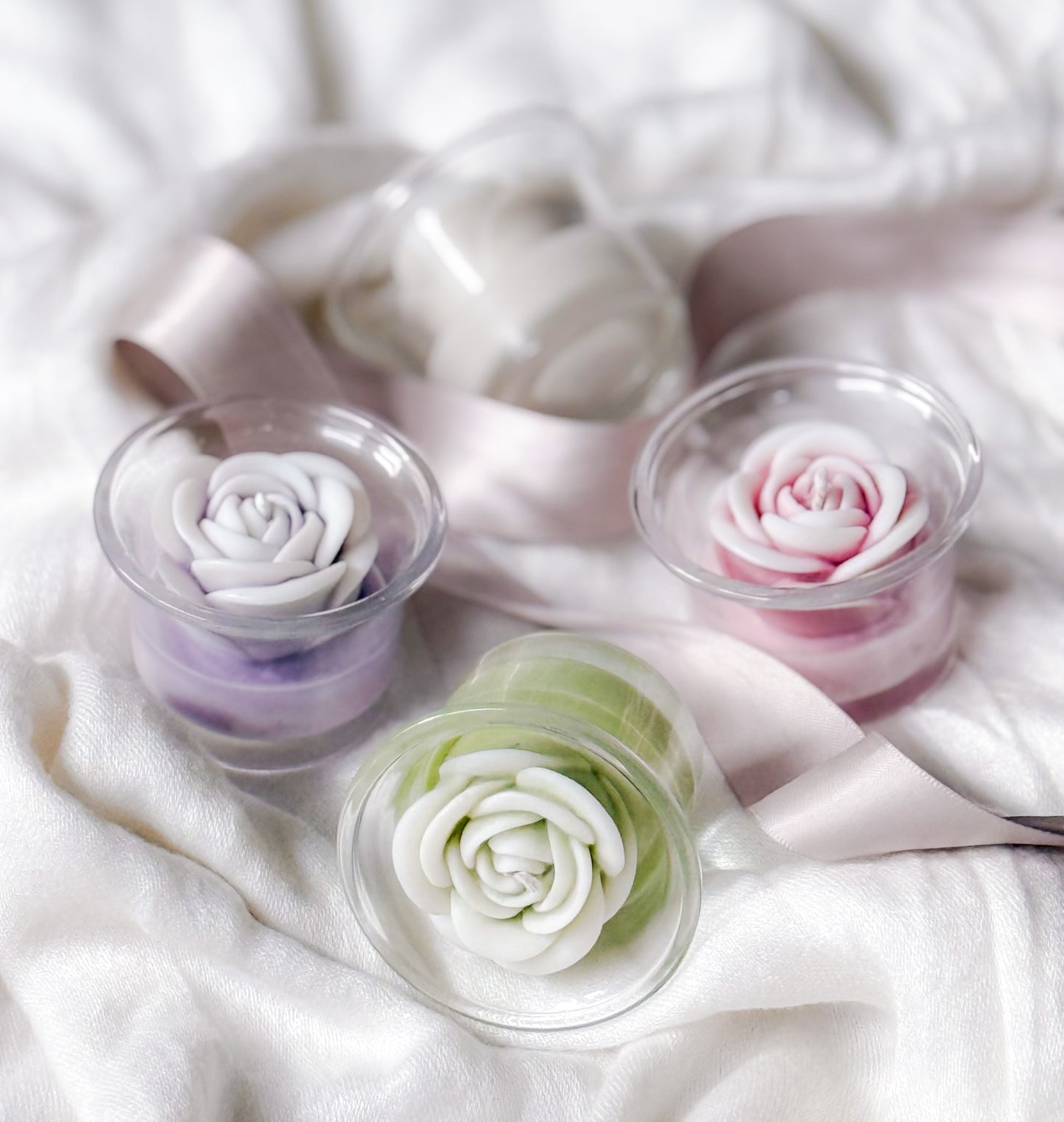 Candle Flower Tea Lights Glass - Luxury box, Ready to Gift